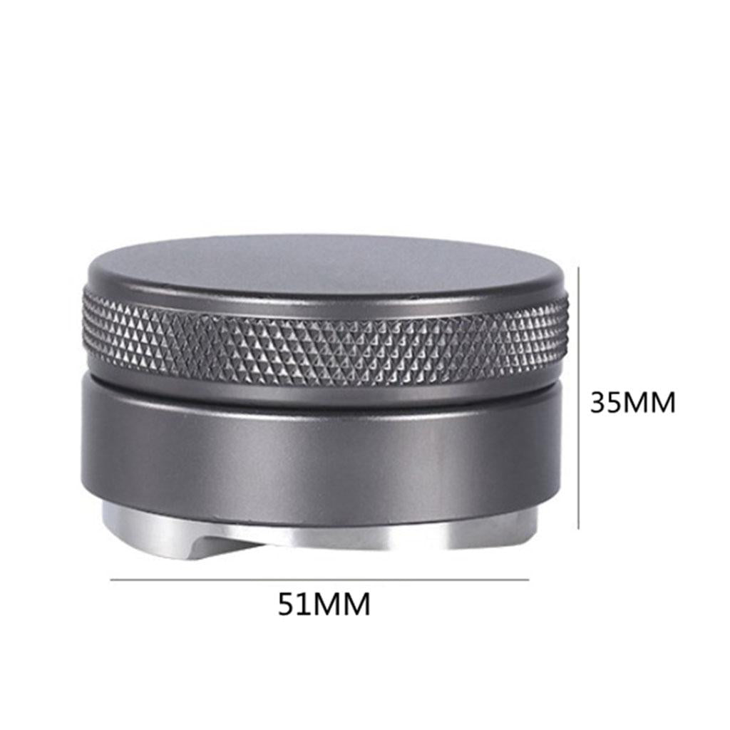 Coffee Powder Tamper Leveler Adjustable Height Easy to Clean Gifts Anti-Rust Gray 51mm