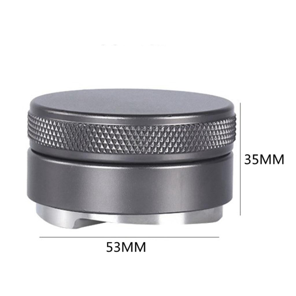 Coffee Powder Tamper Leveler Adjustable Height Easy to Clean Gifts Anti-Rust Gray 53mm