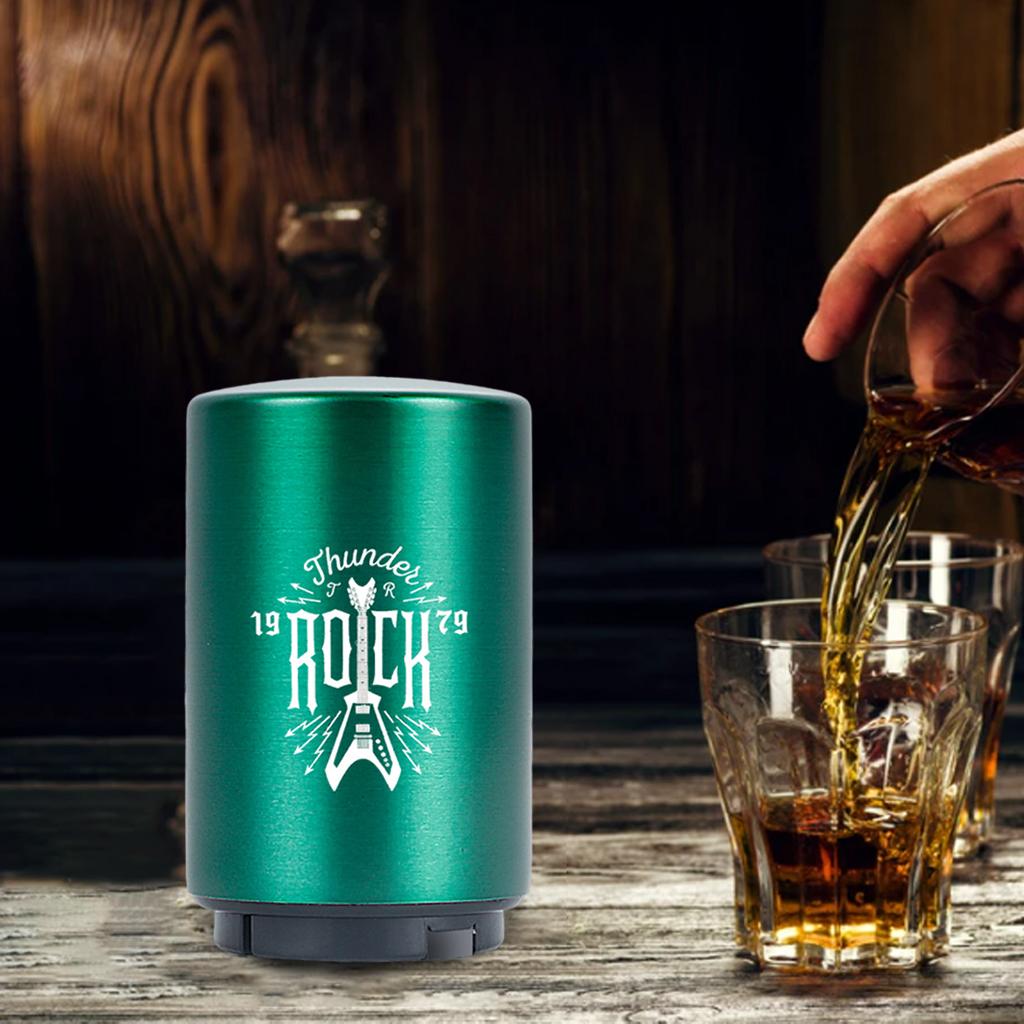 Beer Bottle Opener Push Down Magnetic Lid Catcher Drinks for Fathers Bar Green