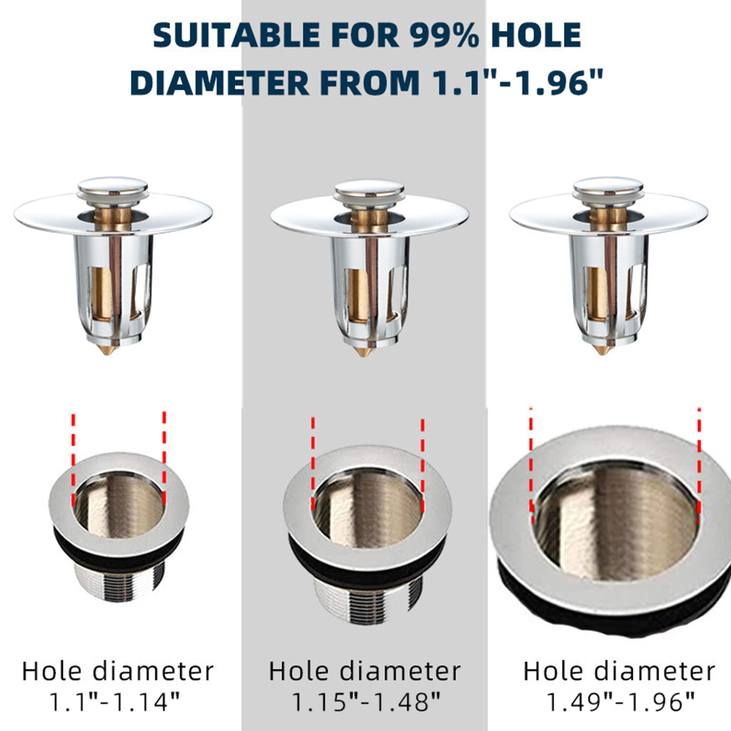 Universal Sink Stopper Wash Basin Upgraded Bathtub Bounce Core for Sink