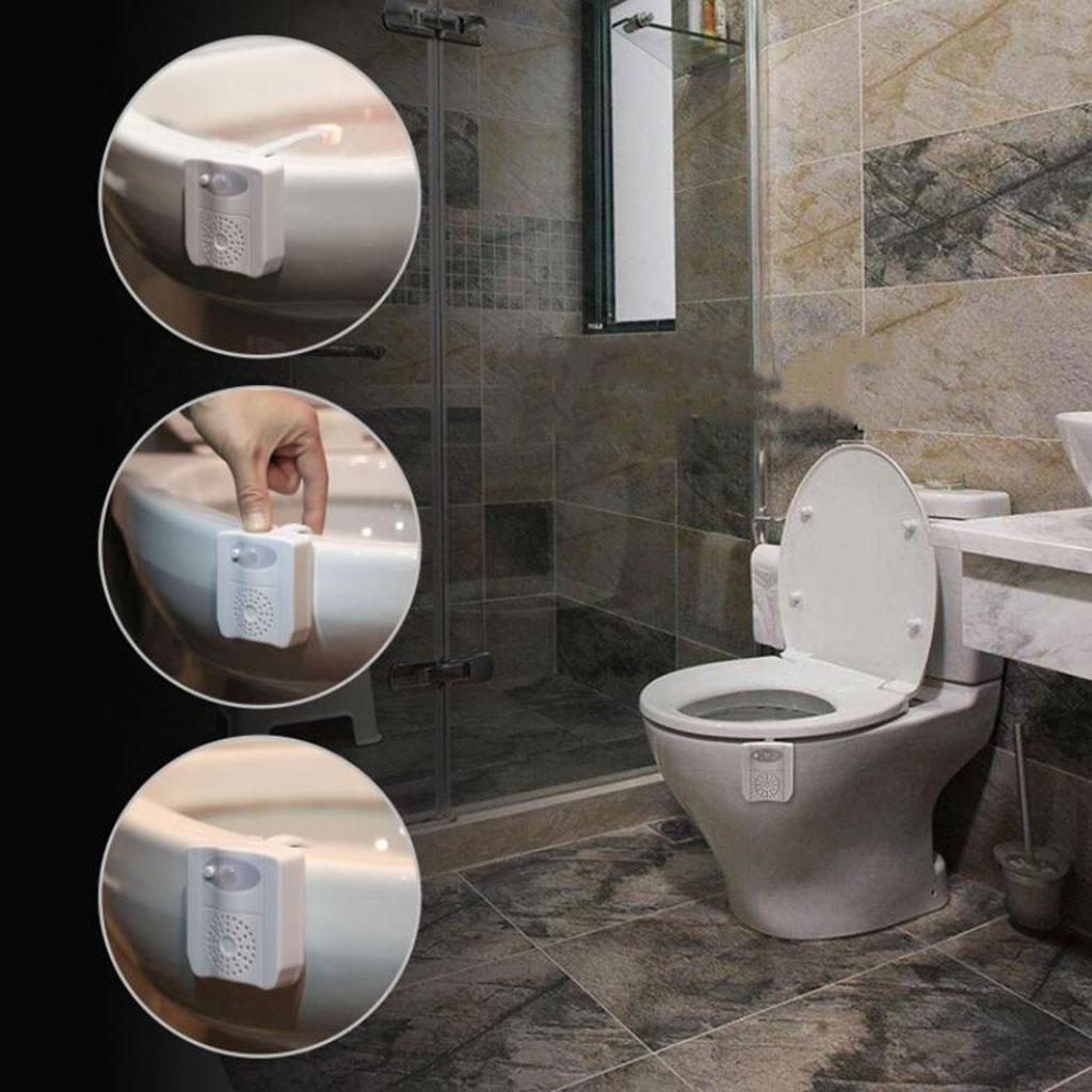 PIR Motion Sensor Toilet Light Bathroom Decor Waterproof for Home Bathroom 8Leds Common