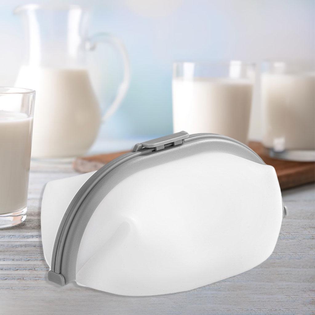 Leak-Proof Silicone Food Storage Bag Resealable for Vegetables Fruits Fridge gray
