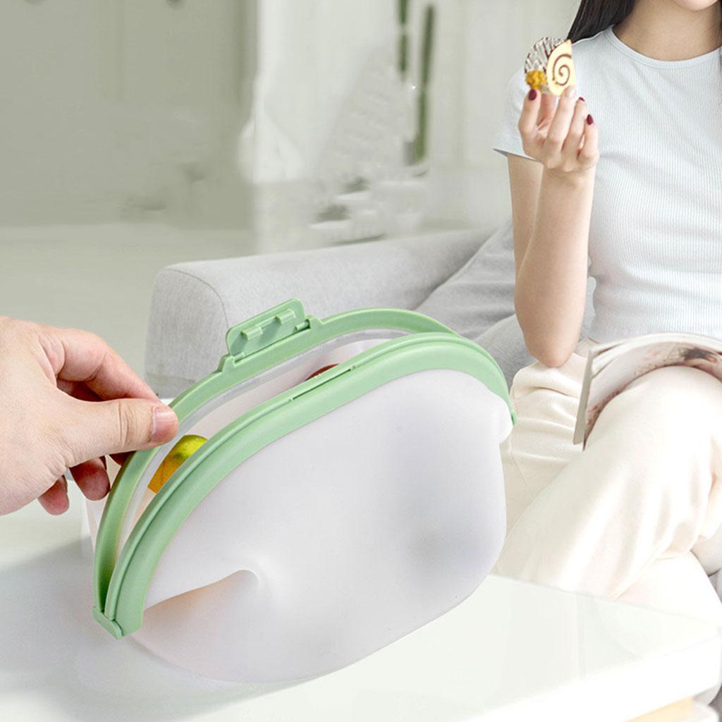 Leak-Proof Silicone Food Storage Bag Resealable for Vegetables Fruits Fridge gray