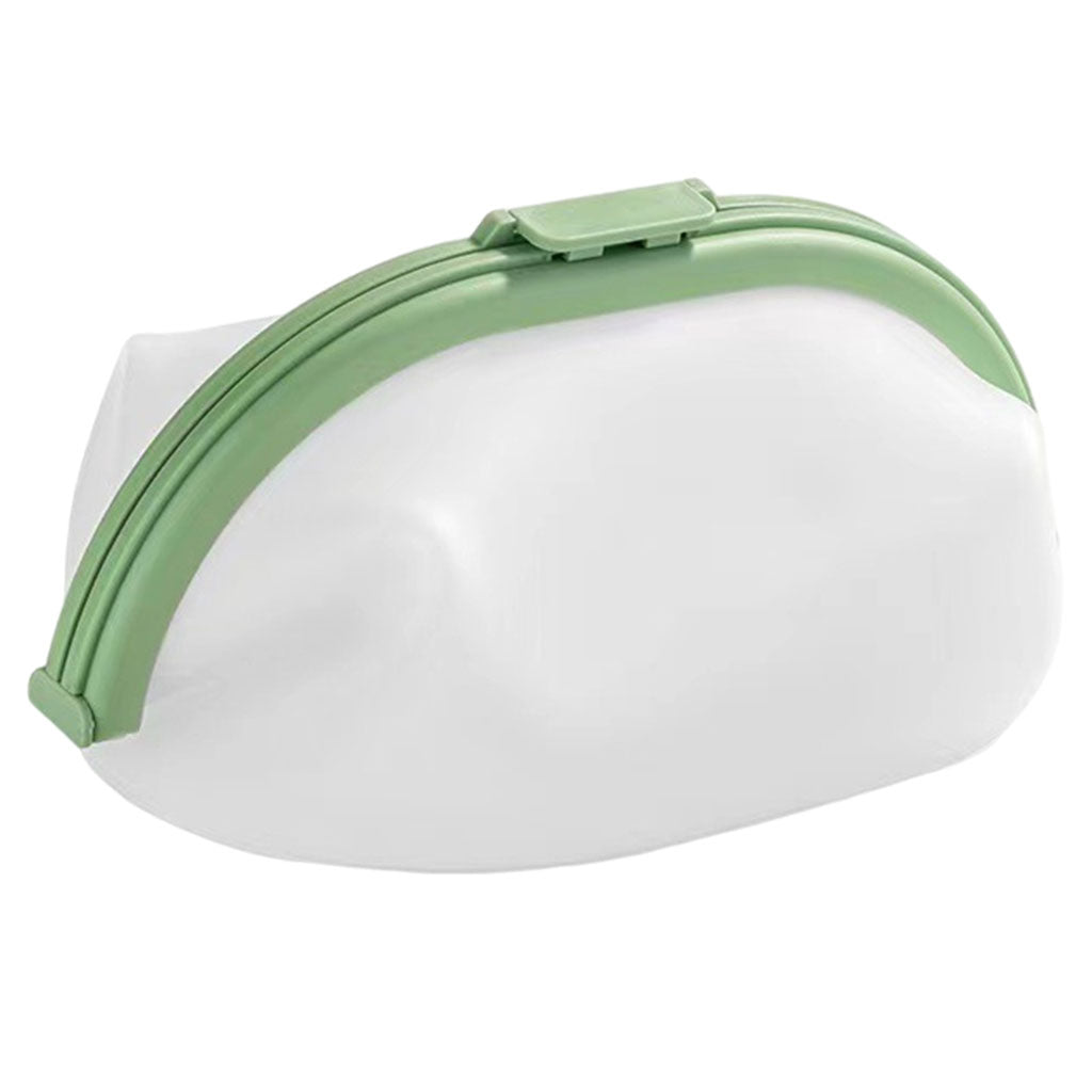 Leak-Proof Silicone Food Storage Bag Resealable for Vegetables Fruits Fridge green