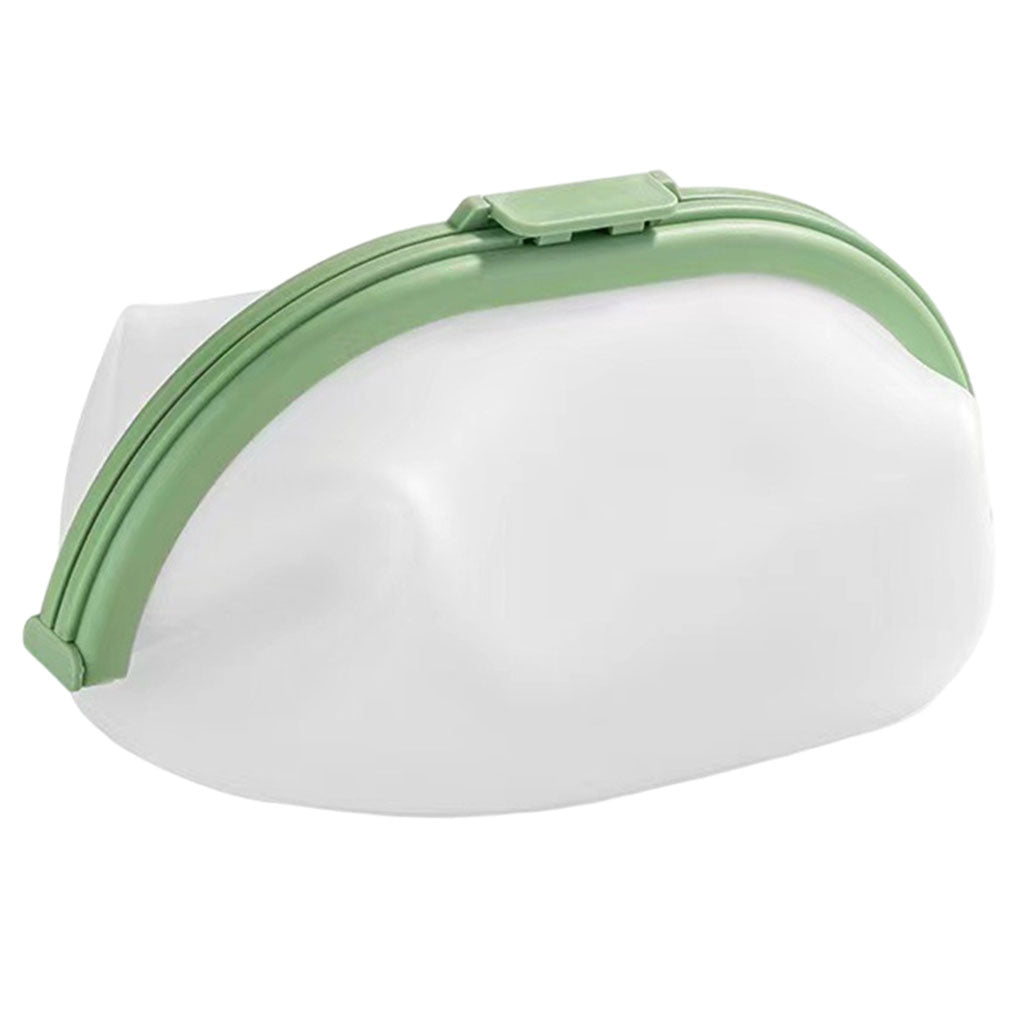 Leak-Proof Silicone Food Storage Bag Resealable for Vegetables Fruits Fridge green