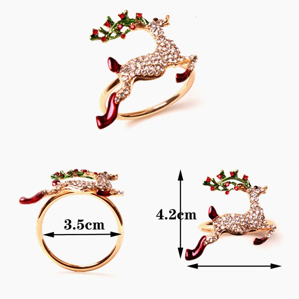 8 Pieces Napkin Buckle Handmade Metal for Wedding Banquet Thanksgiving