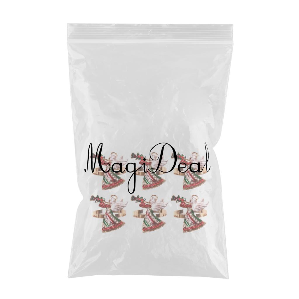 6Pcs Xmas Napkin Holder Household Table Decorative Dinner Table for Holiday