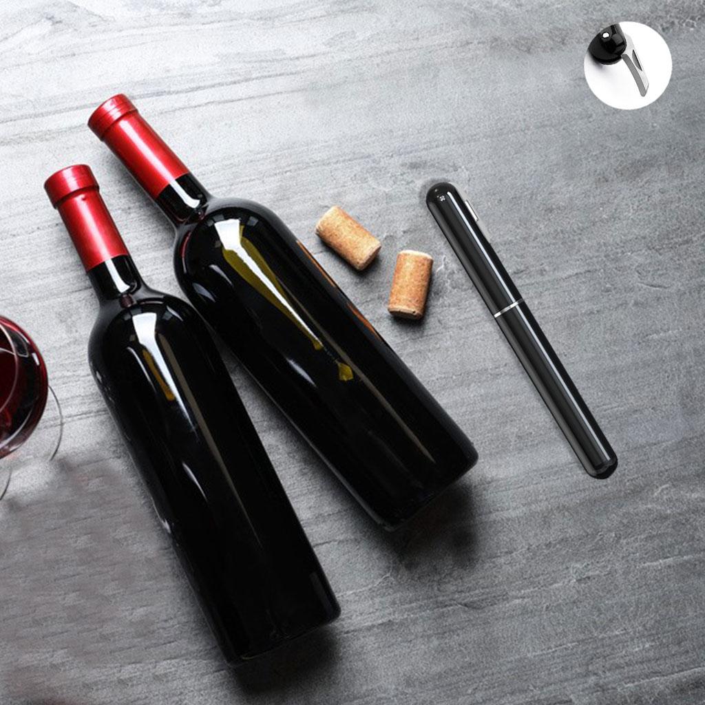Air Pressure Pump Opener Tools Wine Accessories Quick for Wine Lovers Black