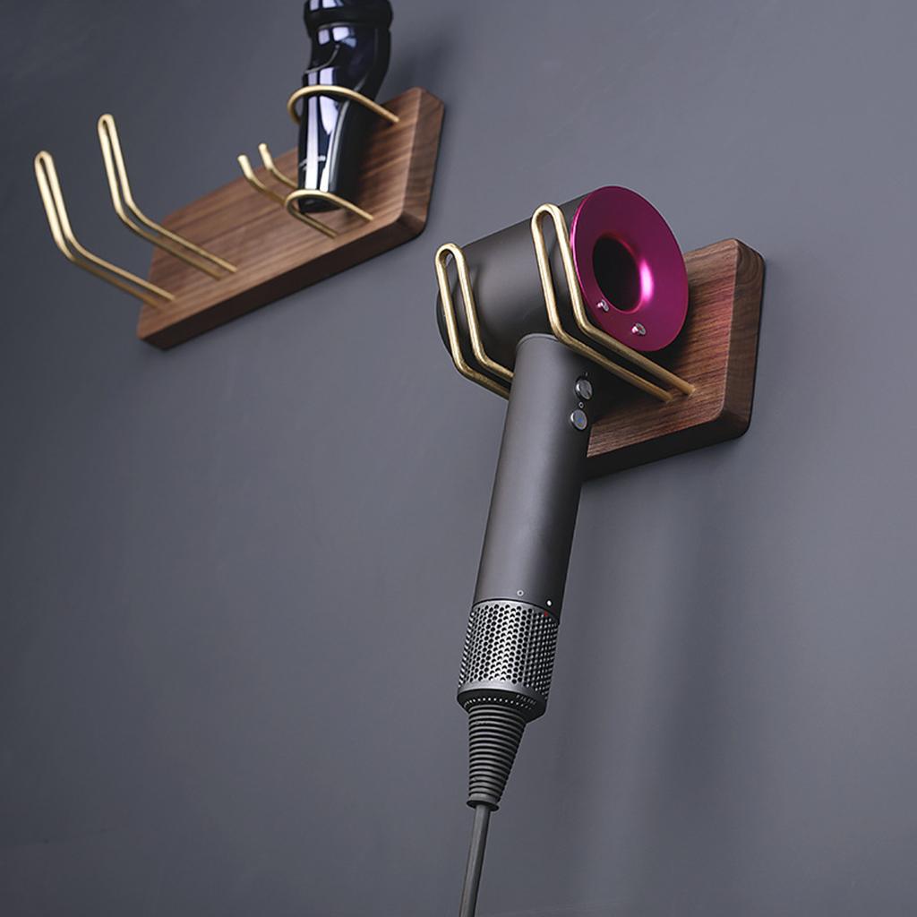 Hair Dryer Holder Shelf Hanger Save Space Storage Rack Wall Mounted Bathroom