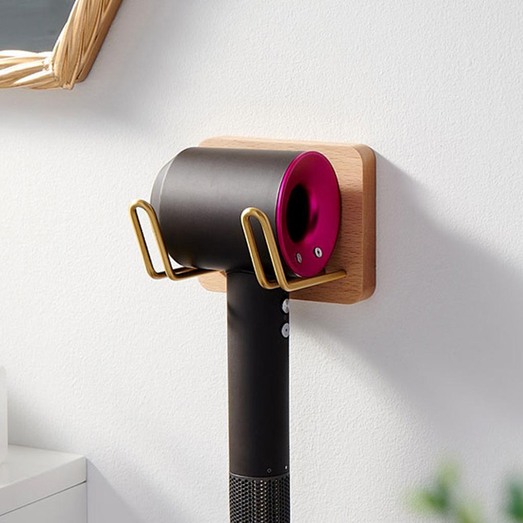 Hair Dryer Holder Shelf Hanger Save Space Storage Rack Wall Mounted Bathroom