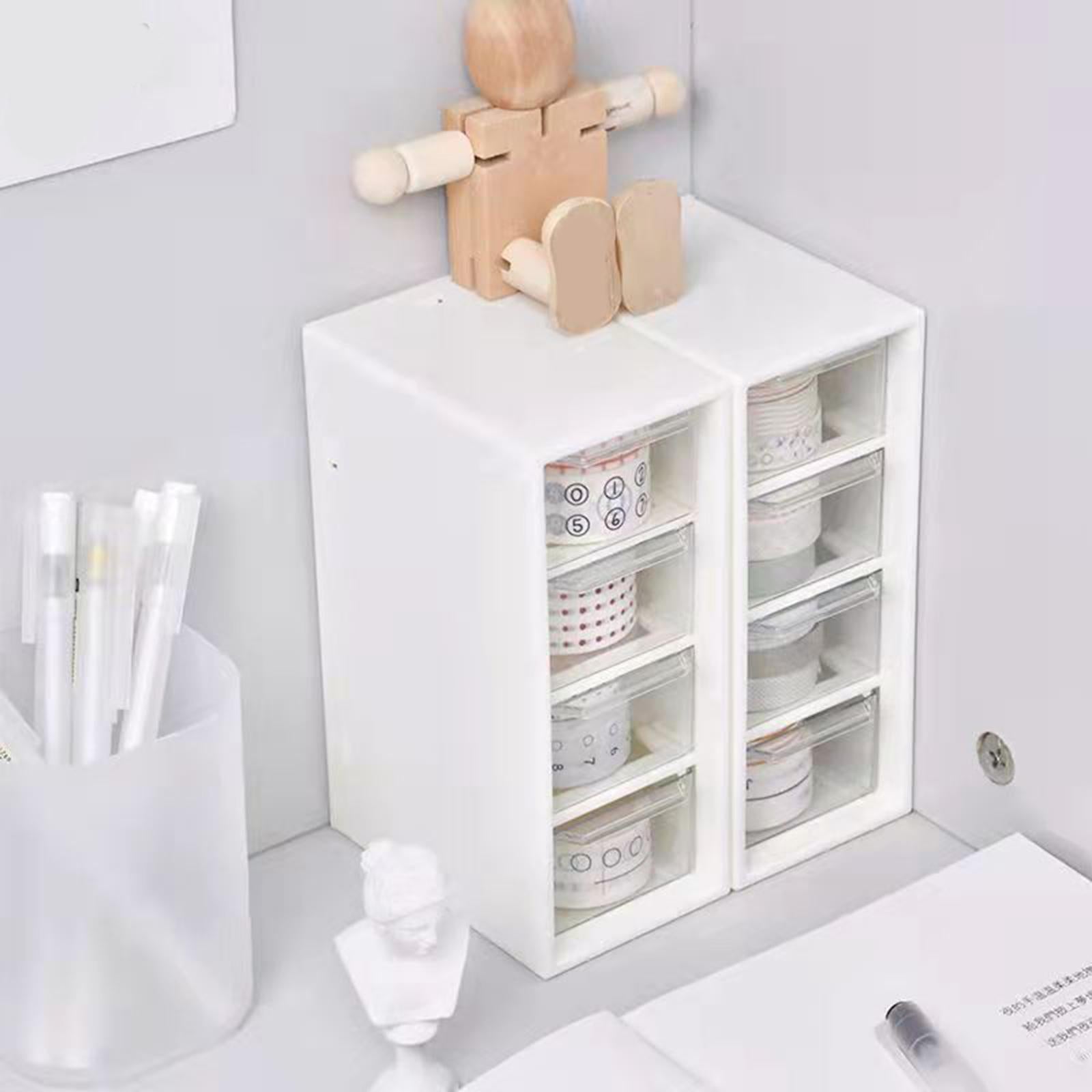 4-Drawers Small Organizer Box Container Case for Home Nail Polish Makeup