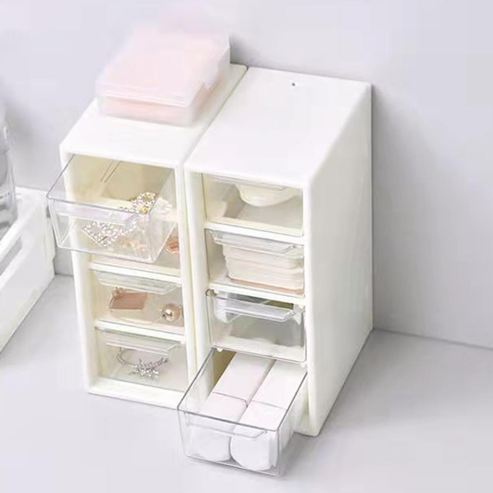 4-Drawers Small Organizer Box Container Case for Home Nail Polish Makeup