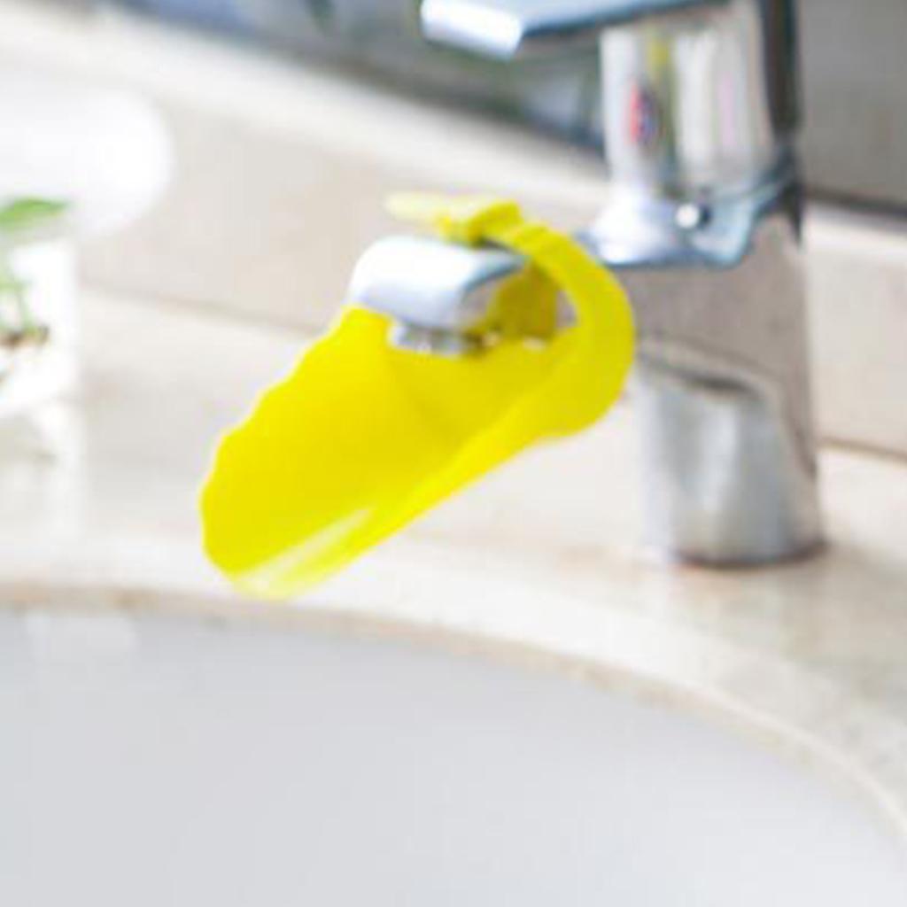 Faucet Extender for Kids Children Kitchen Tool Round Corner Add Fun Yellow