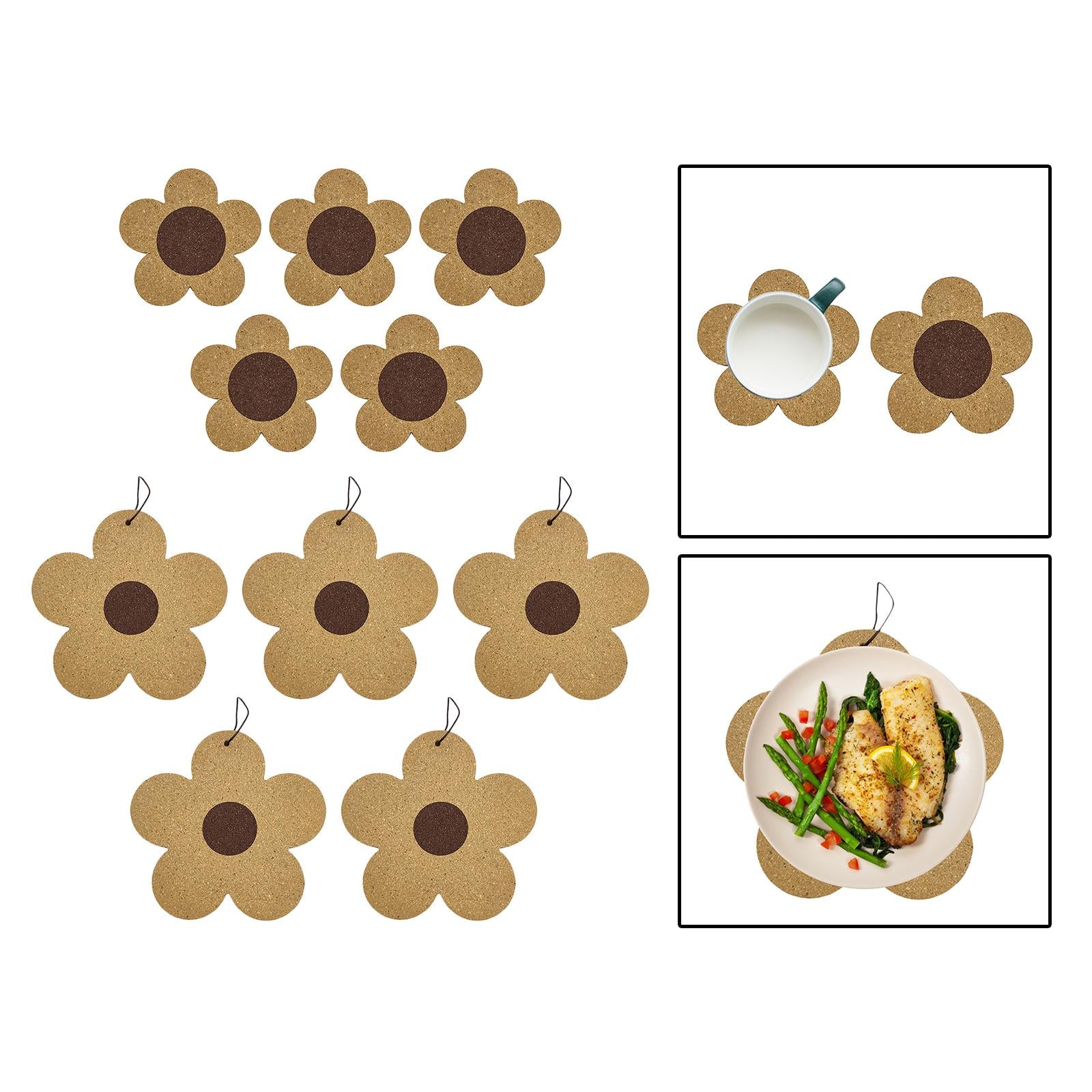 5x Hangable Table Mat Place Mat Household for Office Kitchen Accessories 18cm