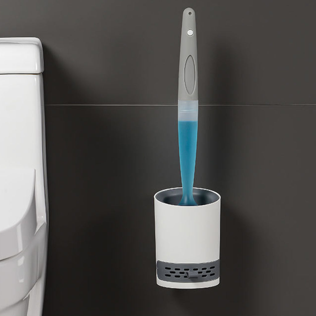 Household Toilet Brush Wall Hanging Punch Free Cleaning Brush for Home Hotel