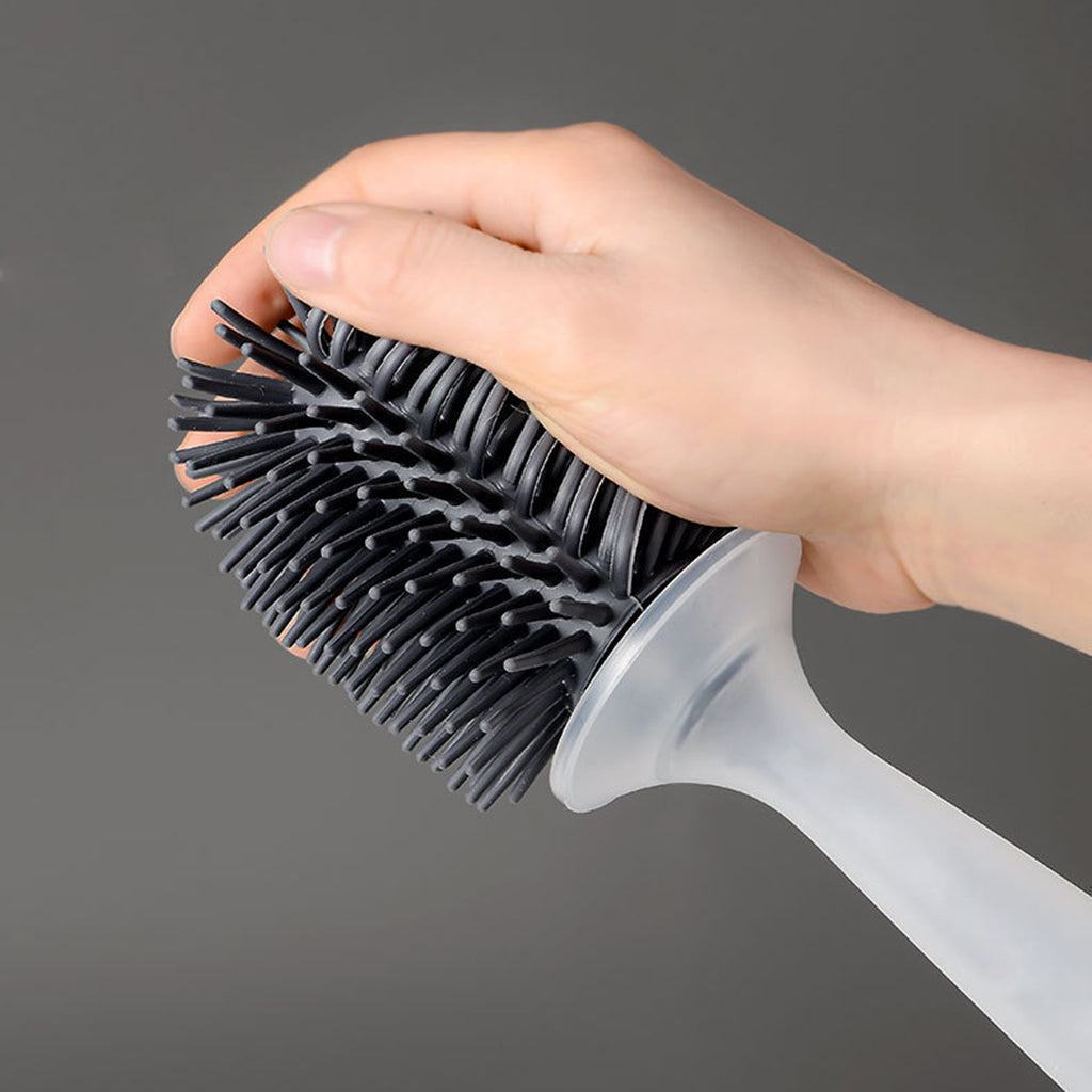 Household Toilet Brush Wall Hanging Punch Free Cleaning Brush for Home Hotel