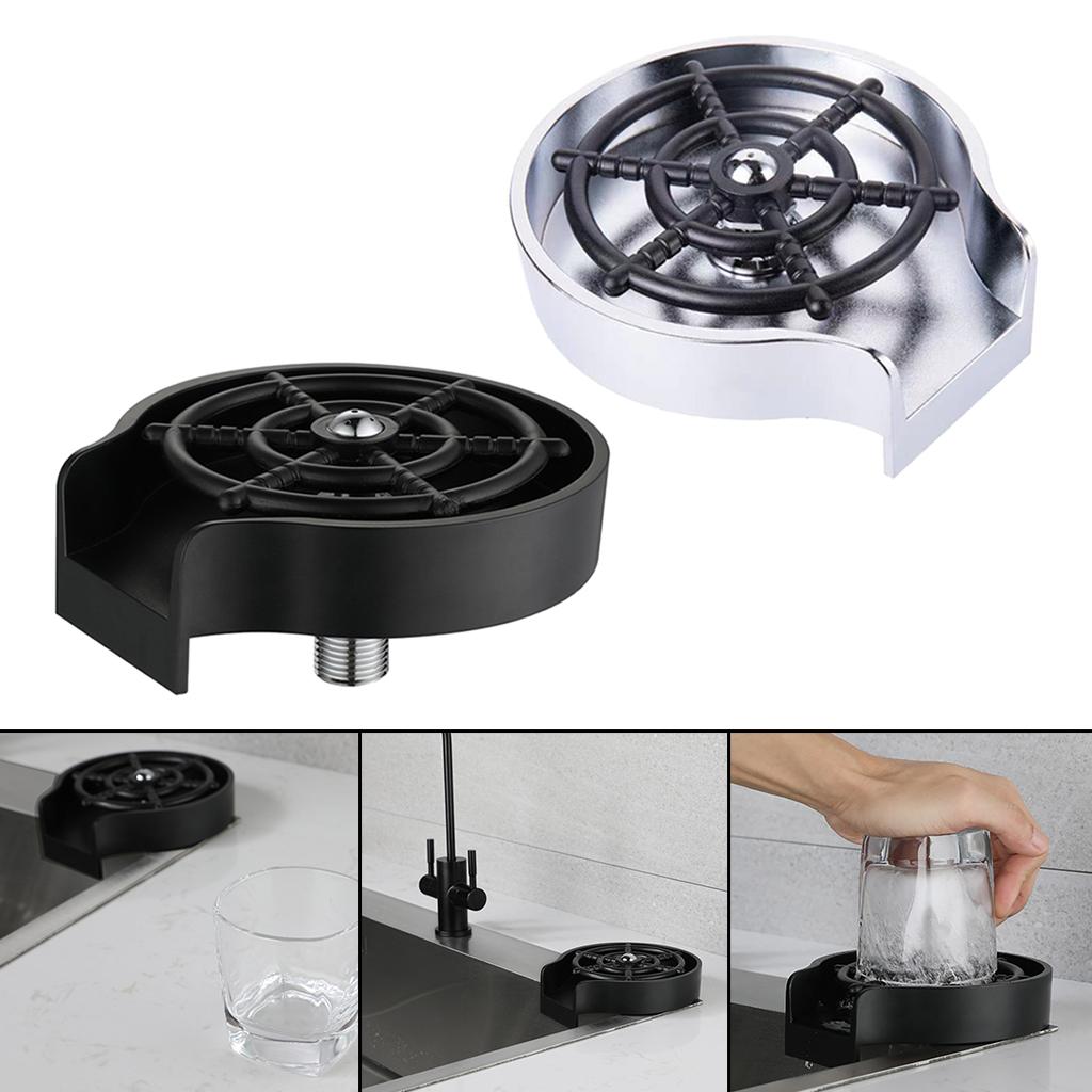 Glass Rinser High Pressure Multi Angle Spray for Beer Milk Tea Cup Bar Black