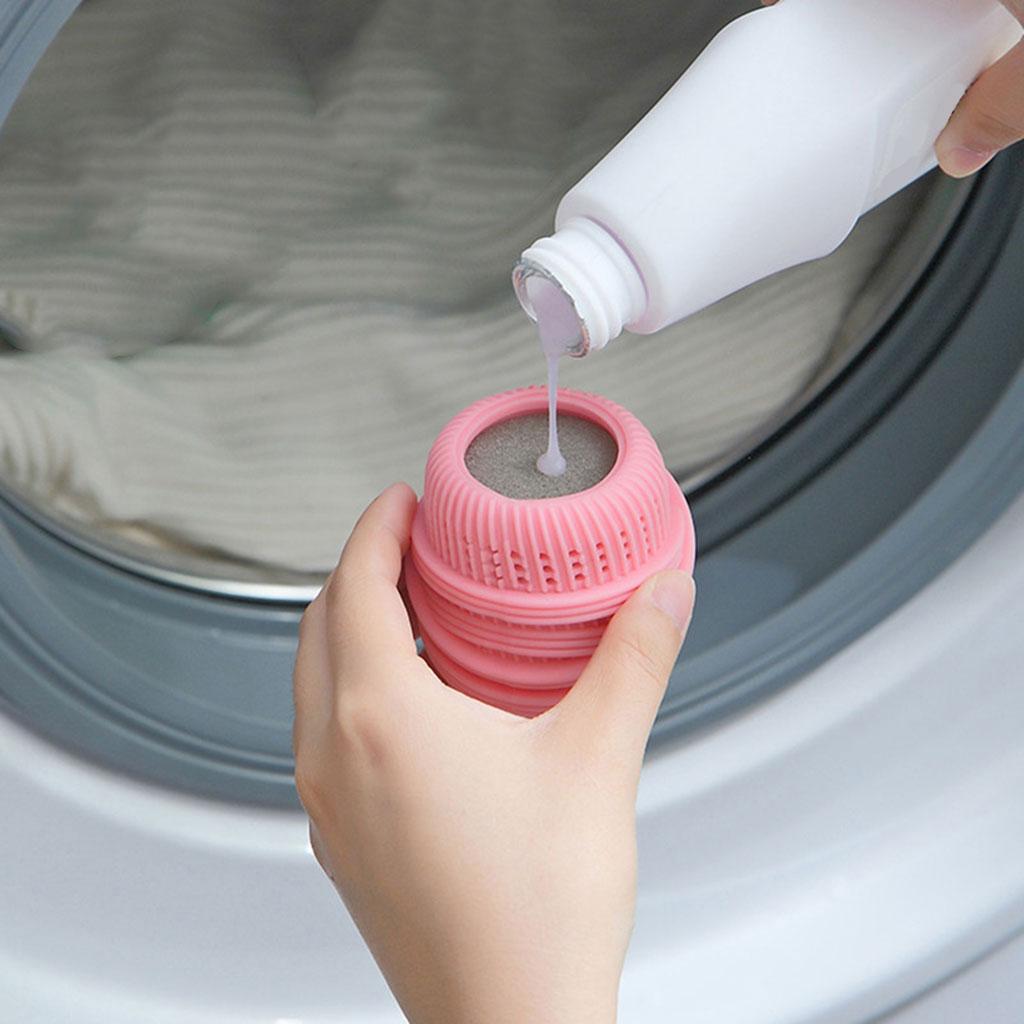 Laundry Ball Reusable Anti Knotting Anti Winding for Washing Machine Clothes Pink