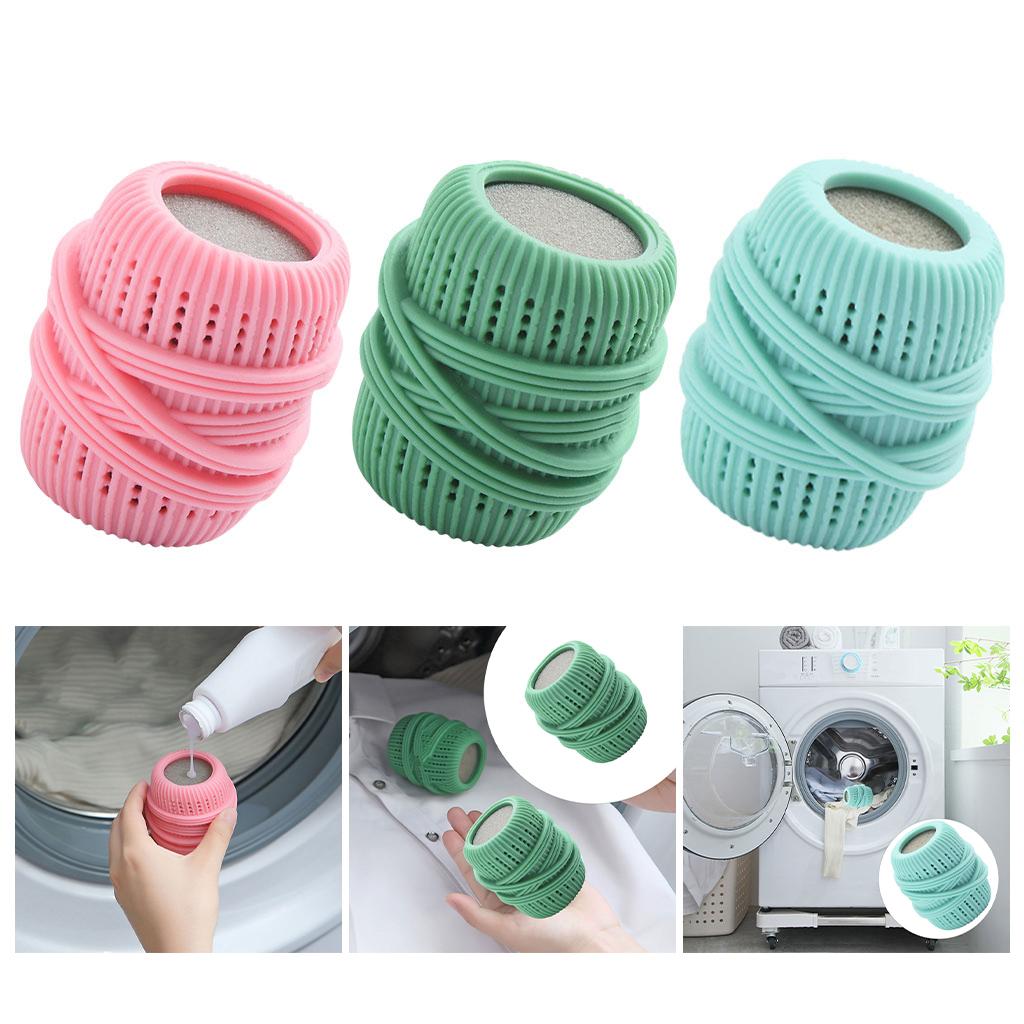 Laundry Ball Reusable Anti Knotting Anti Winding for Washing Machine Clothes Pink