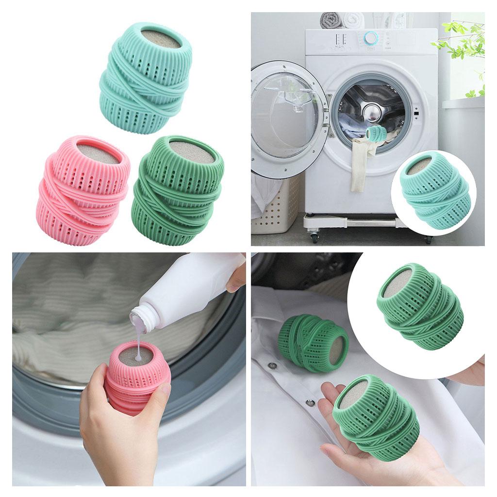 Laundry Ball Reusable Anti Knotting Anti Winding for Washing Machine Clothes Pink