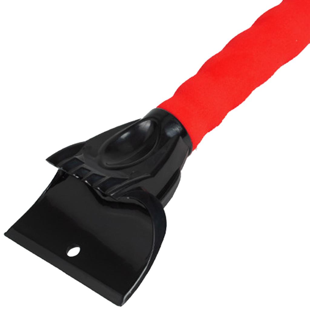 Snow Shovel with Glove Remover Clean Tool Deicer Sturdy for Truck SUV Car Red