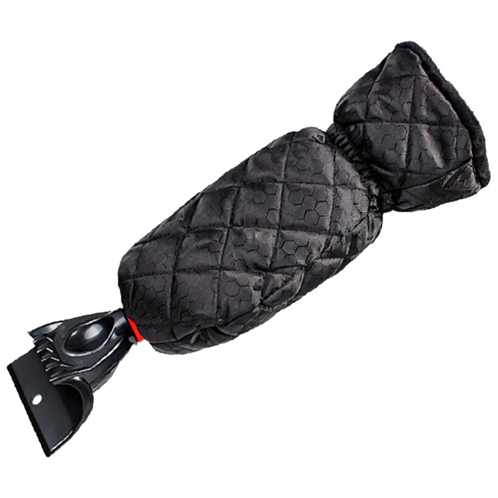 Snow Shovel with Glove Remover Clean Tool Deicer Sturdy for Truck SUV Car Red