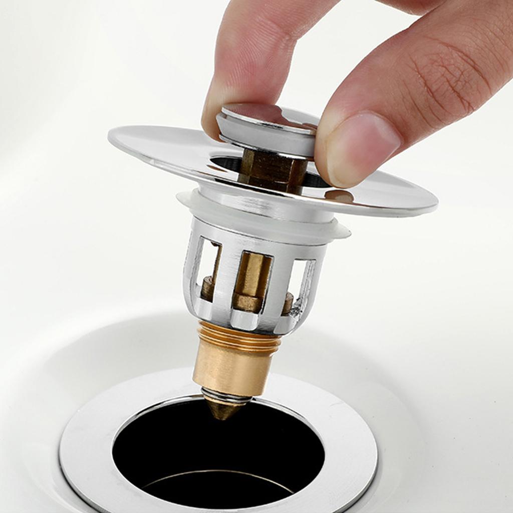 Basin Drain Popup Filter Bathroom Kitchen Bounce Stopper 28-34mm Wash Basins