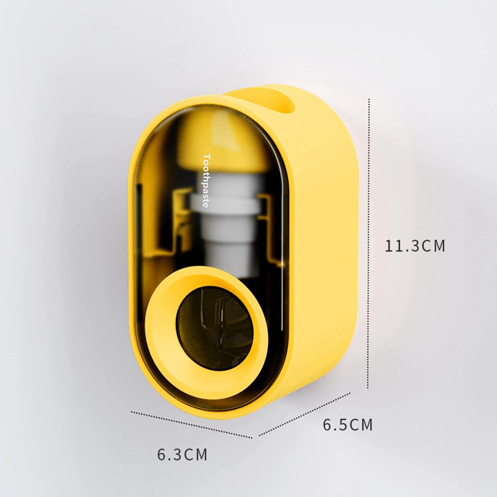 Automatic Toothpaste Dispenser Toothpaste Tool Hands Free for Bath Home Yellow