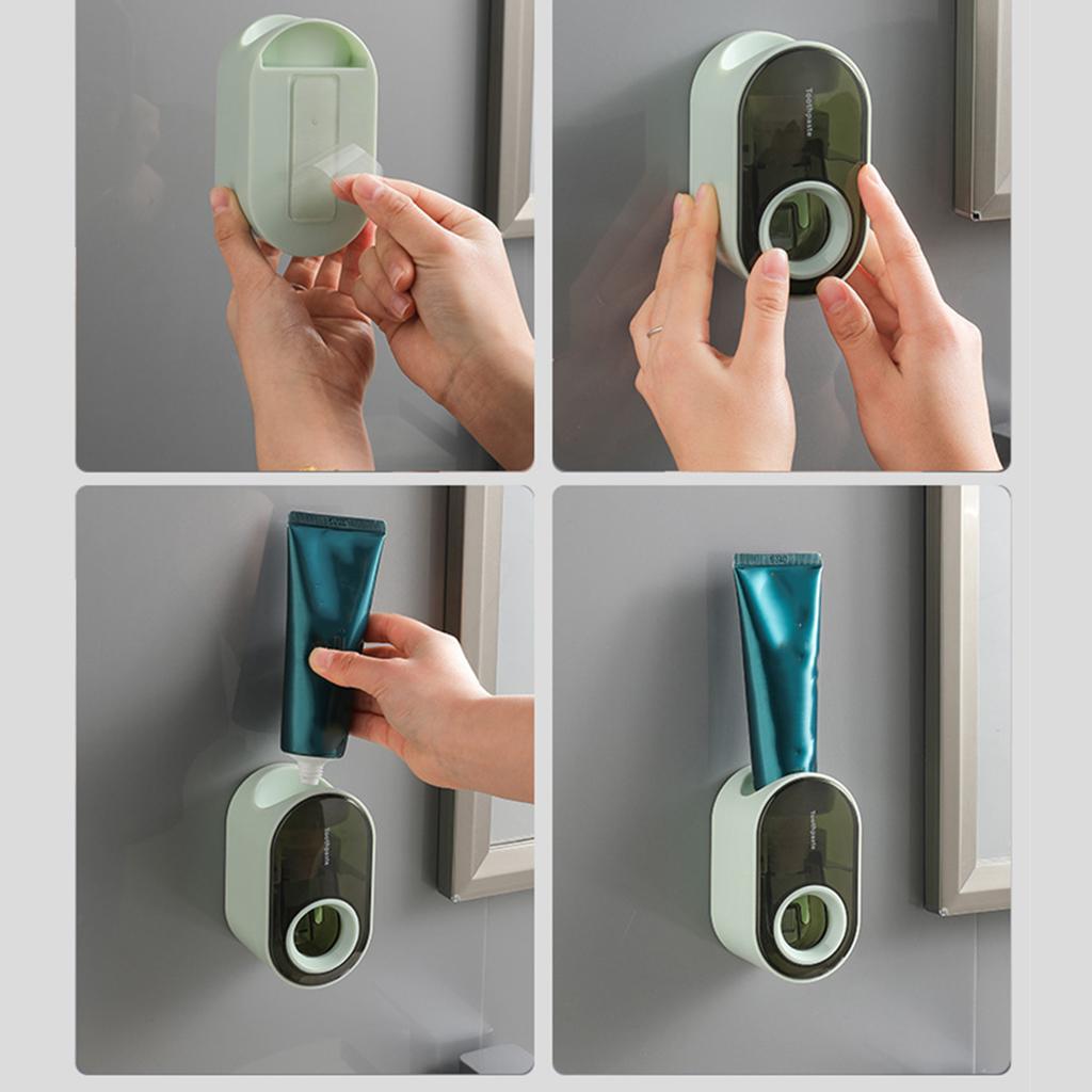 Automatic Toothpaste Dispenser Toothpaste Tool Hands Free for Bath Home Cyan