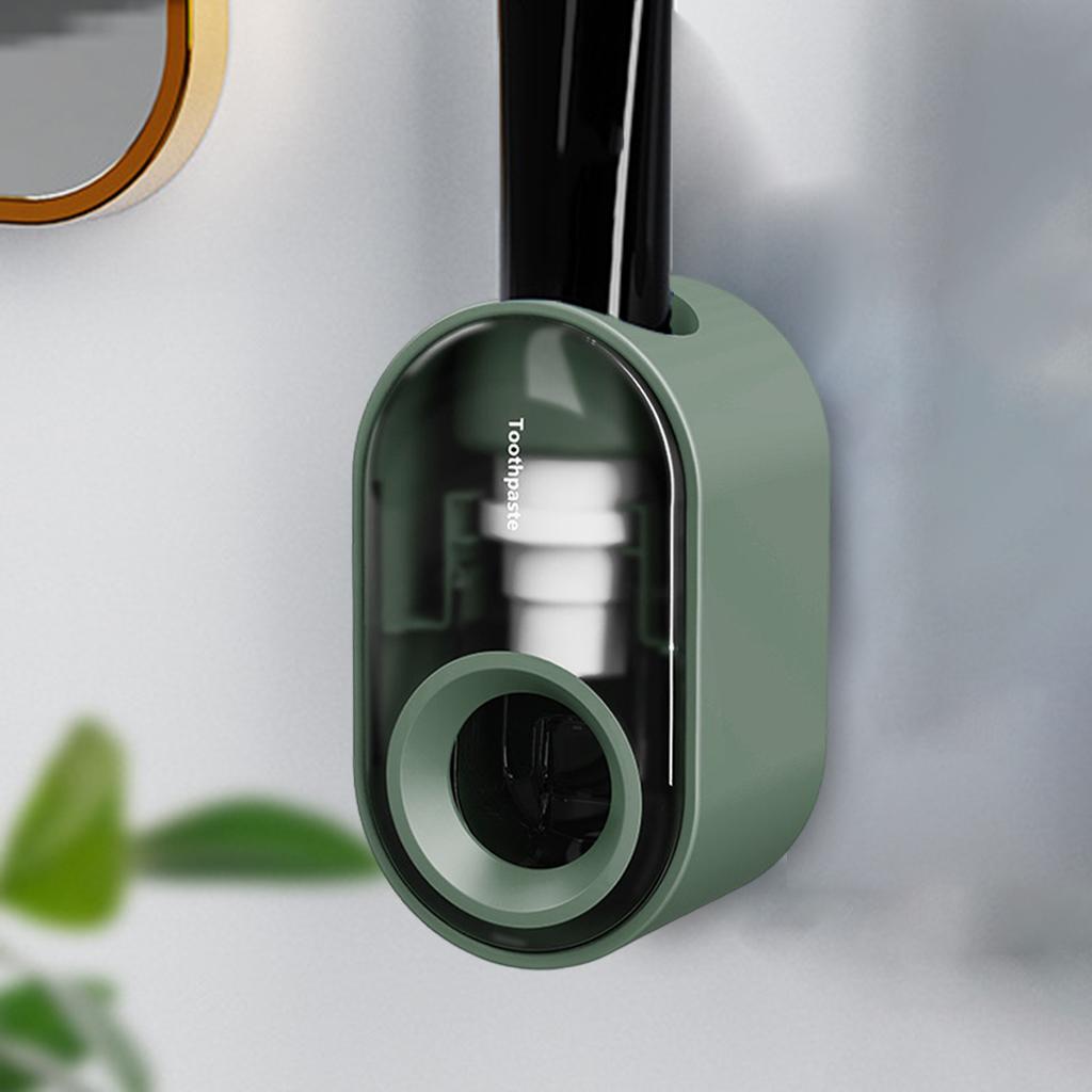Automatic Toothpaste Dispenser Toothpaste Tool Hands Free for Bath Home Dark green