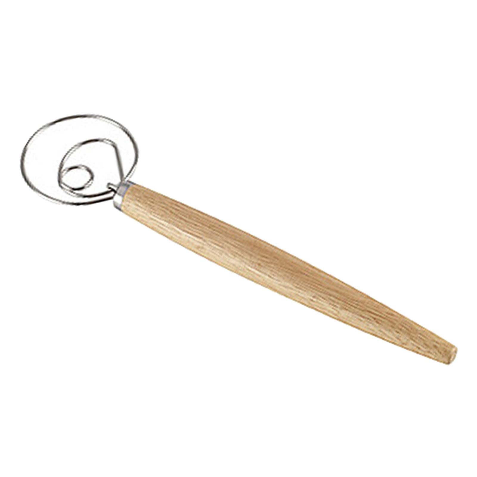 Danish Dough Whisk, Stainless Steel/Wood Single