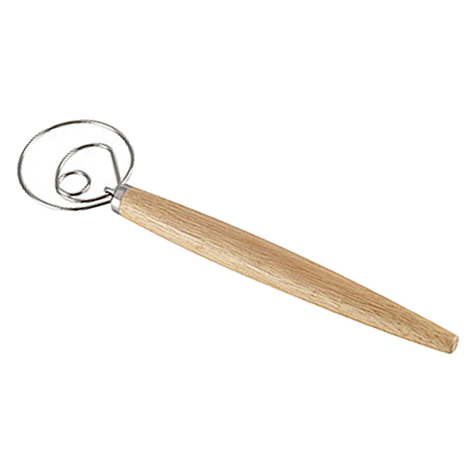Danish Dough Whisk, Stainless Steel/Wood Single
