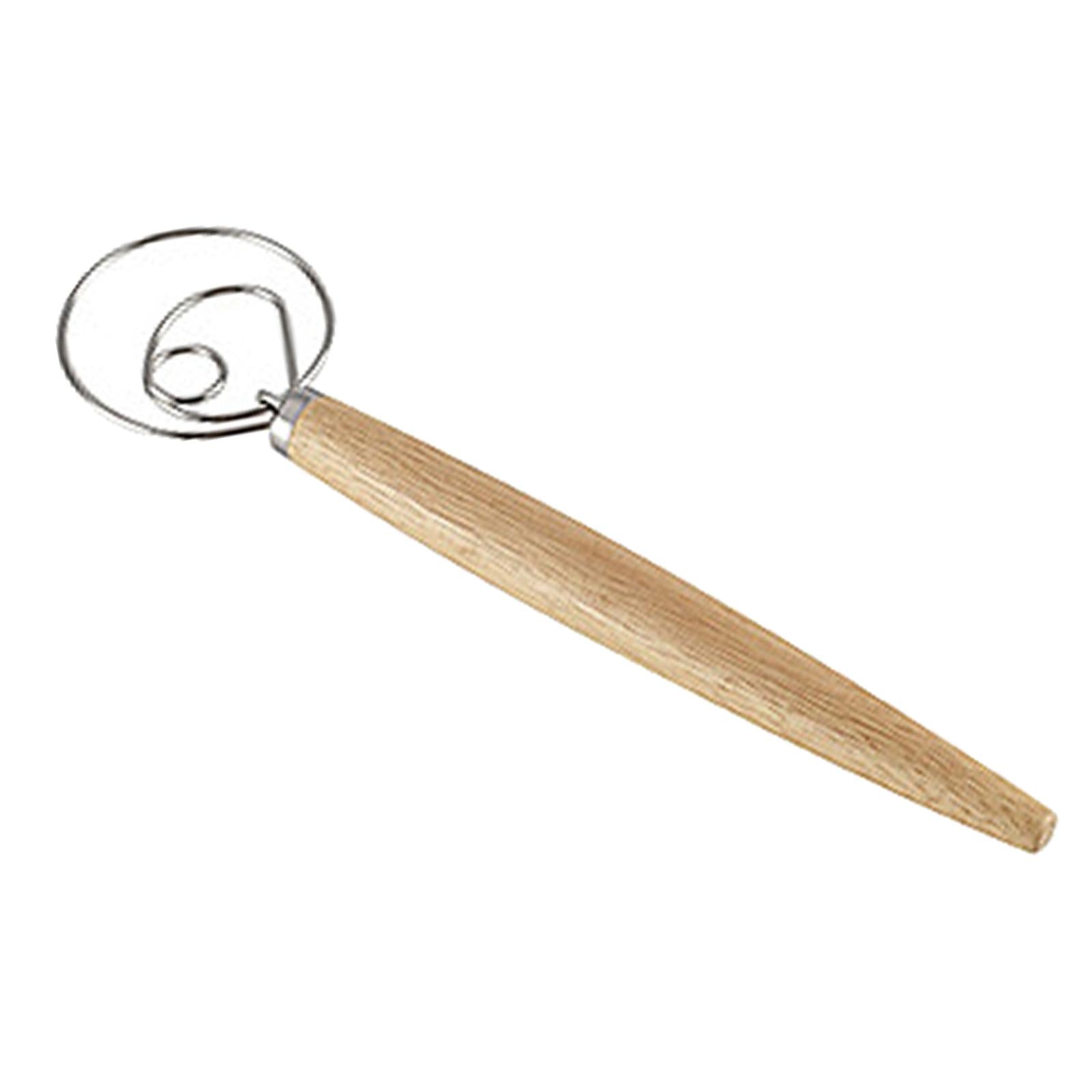 Danish Dough Whisk, Stainless Steel/Wood Single