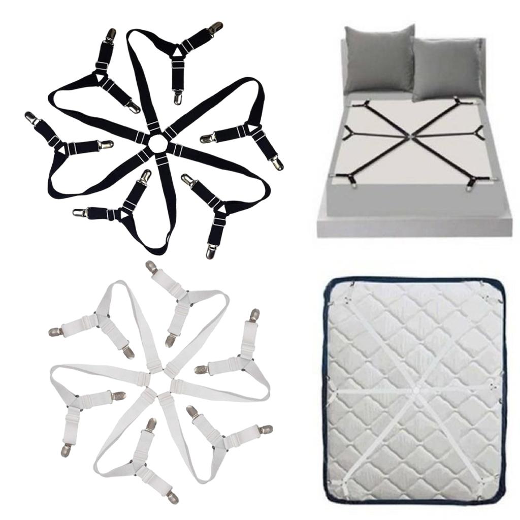 Elastic Bed Sheet Holder Clip Fastener for Bed Sheets Mattress Covers White