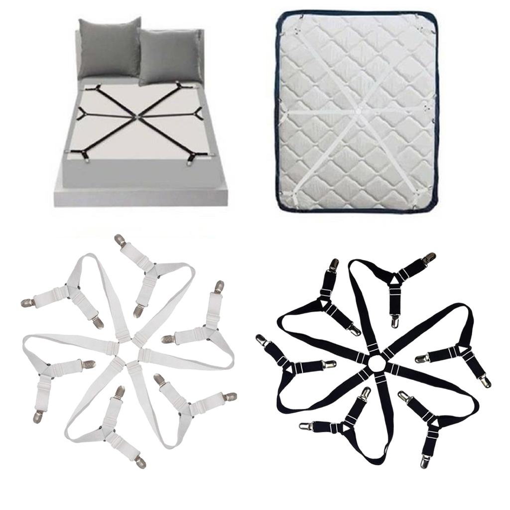 Elastic Bed Sheet Holder Clip Fastener for Bed Sheets Mattress Covers White