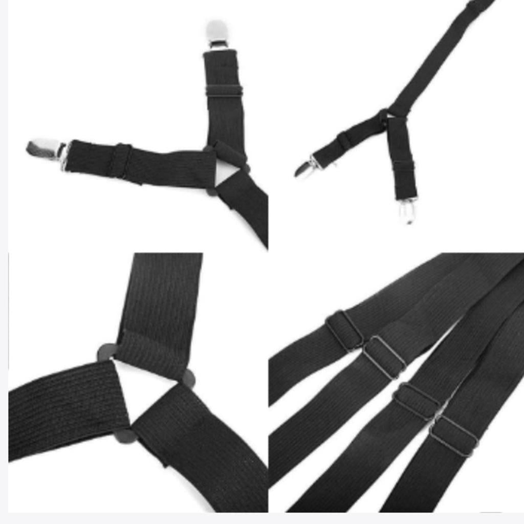 Elastic Bed Sheet Holder Clip Fastener for Bed Sheets Mattress Covers Black