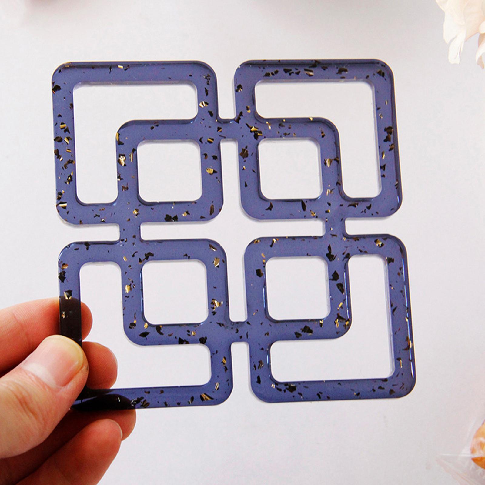 Square Cup Pads Decoration Cup Mat Reusable for Table Office Home Decor