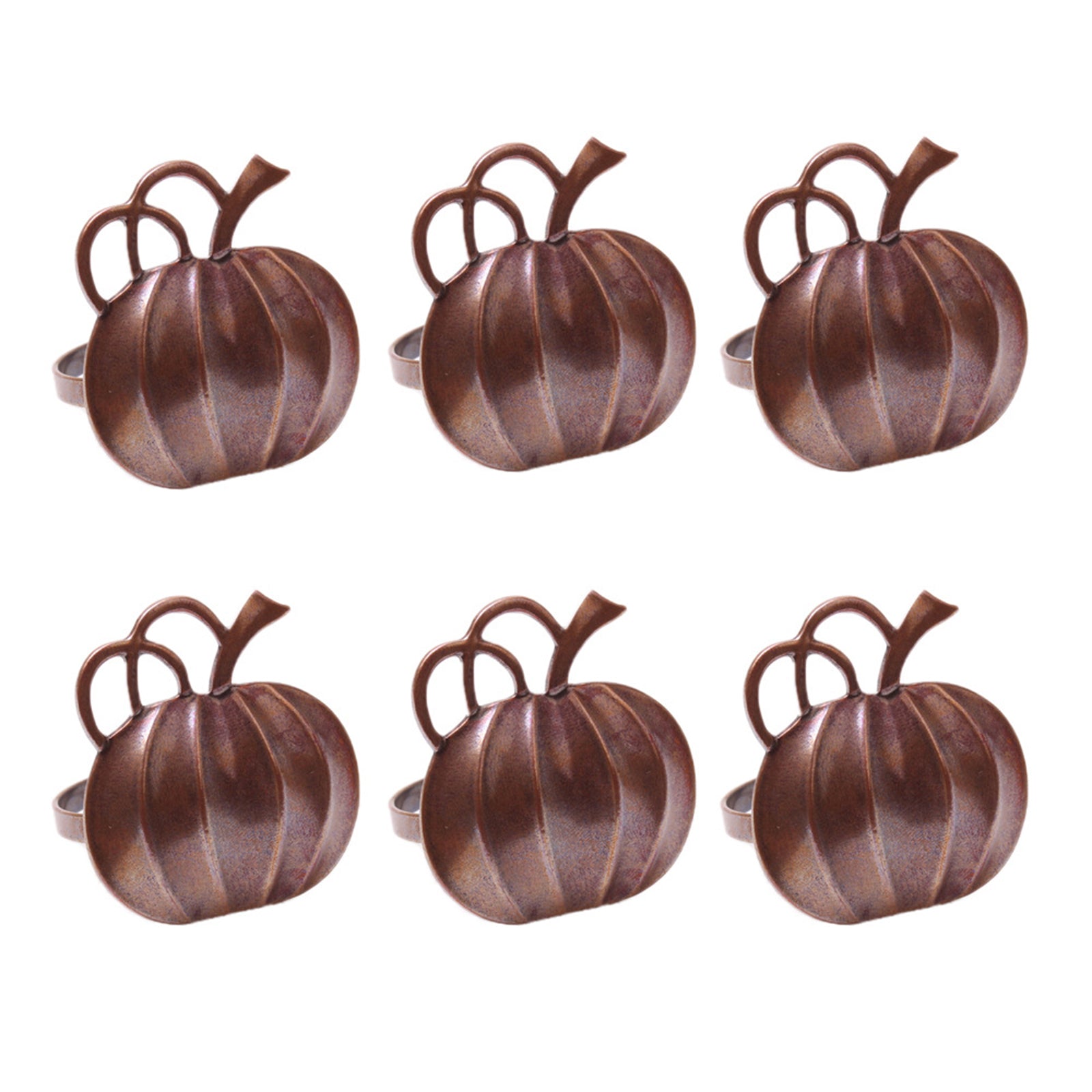 Handmade Pumpkin Napkin Rings Set of 12 Holder for Dinning Table Parties