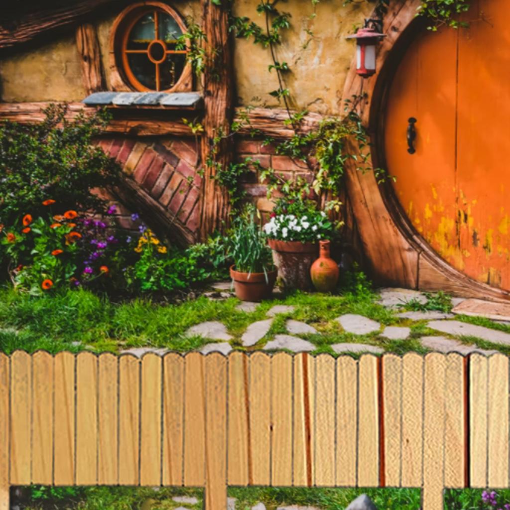 Garden Wooden Fence Edging Decorative for Garden Landscape Wood