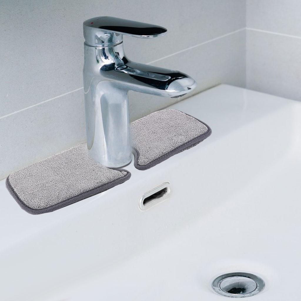 Kitchen Faucet Absorbent Pad Water Drying Pads for Bathroom Countertop Gray