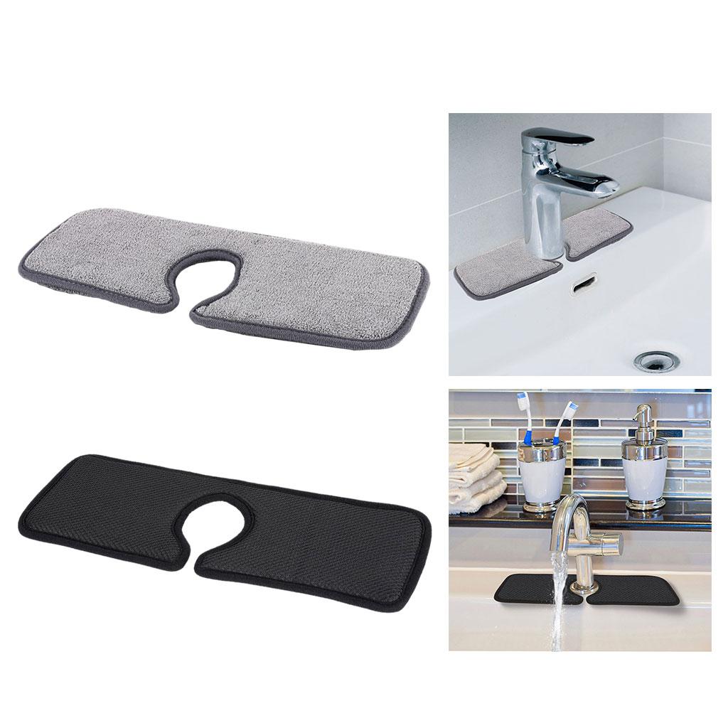 Kitchen Faucet Absorbent Pad Water Drying Pads for Bathroom Countertop Gray