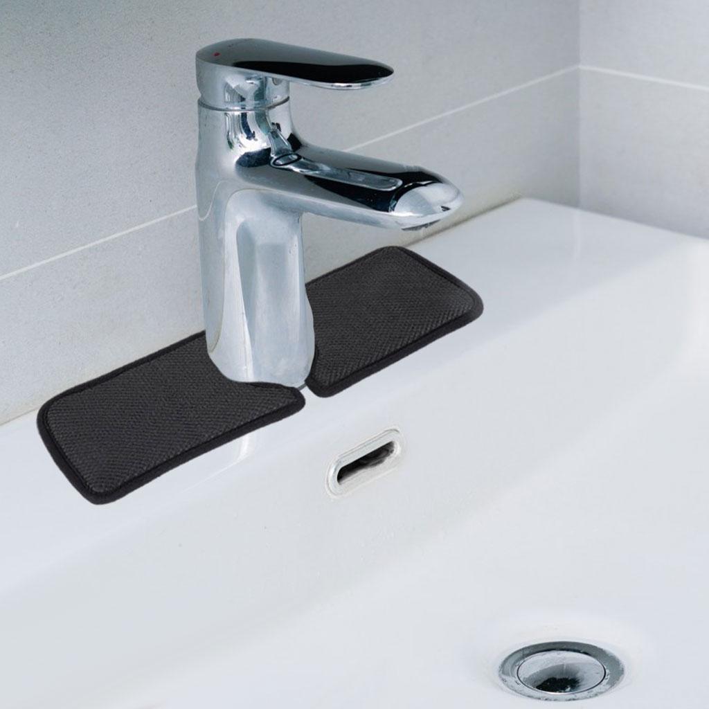 Kitchen Faucet Absorbent Pad Water Drying Pads for Bathroom Countertop Black