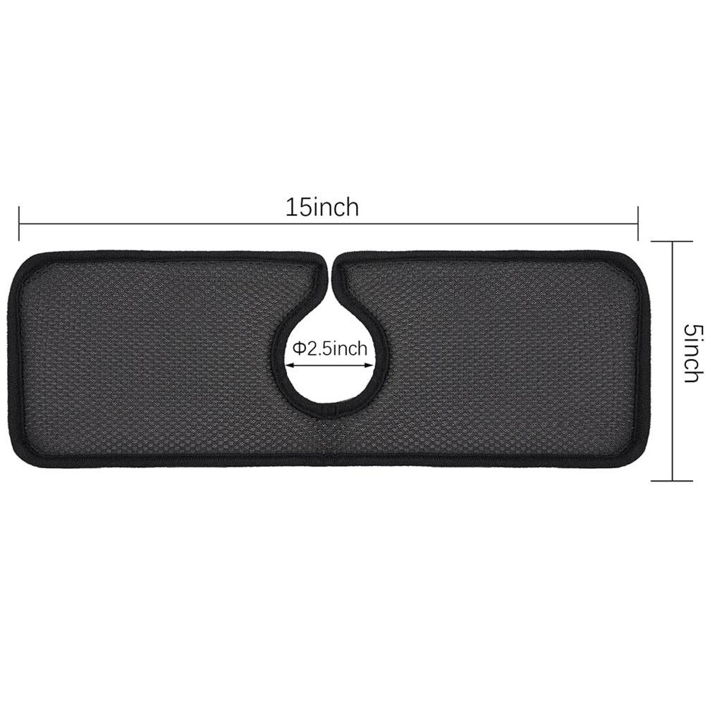 3 Pack Faucet Absorbent Mat Sink Absorbent Mat for Bathroom Countertop Black
