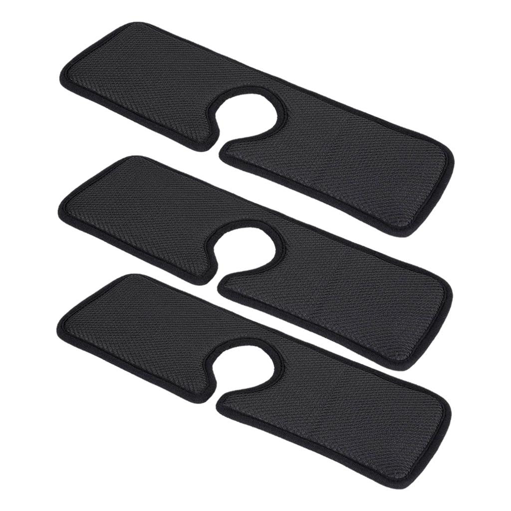3 Pack Faucet Absorbent Mat Sink Absorbent Mat for Bathroom Countertop Black