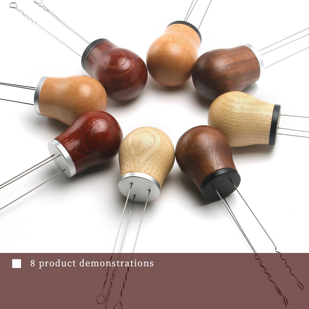 Espresso Coffee Stirrer Professional Powder Dispensing for Espresso Barista Beech Silver