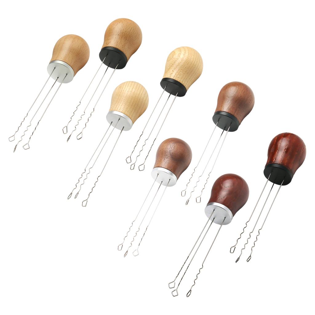 Espresso Coffee Stirrer Professional Powder Dispensing for Espresso Barista Beech Silver