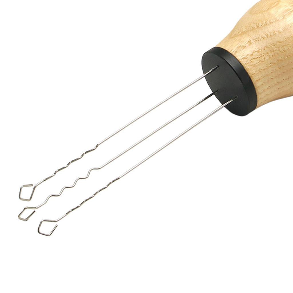 Espresso Coffee Stirrer Professional Powder Dispensing for Espresso Barista Ash Wood Black