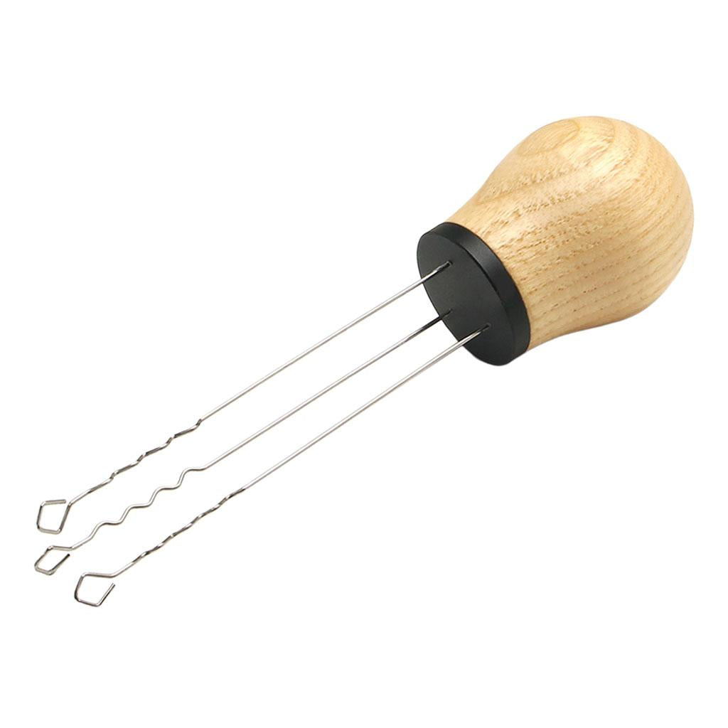 Espresso Coffee Stirrer Professional Powder Dispensing for Espresso Barista Ash Wood Black