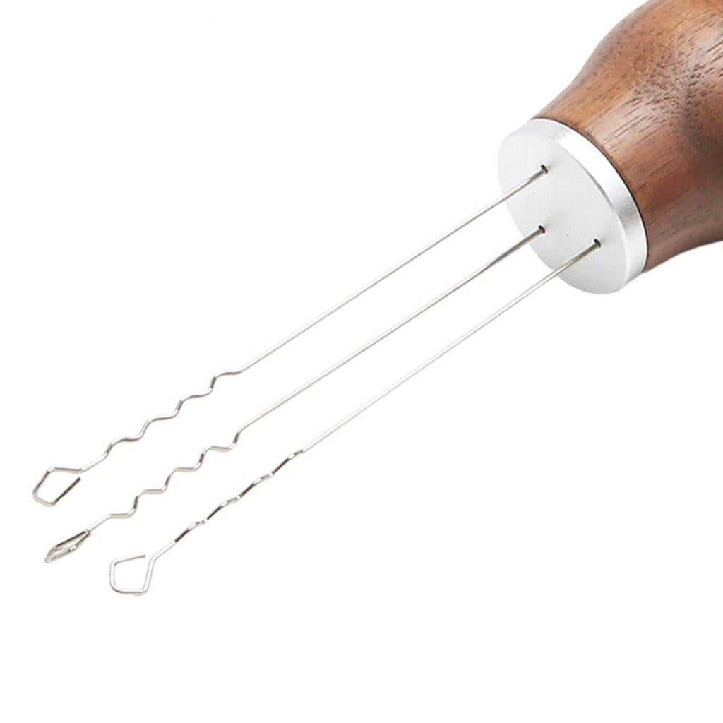 Espresso Coffee Stirrer Professional Powder Dispensing for Espresso Barista Wulnut Silver