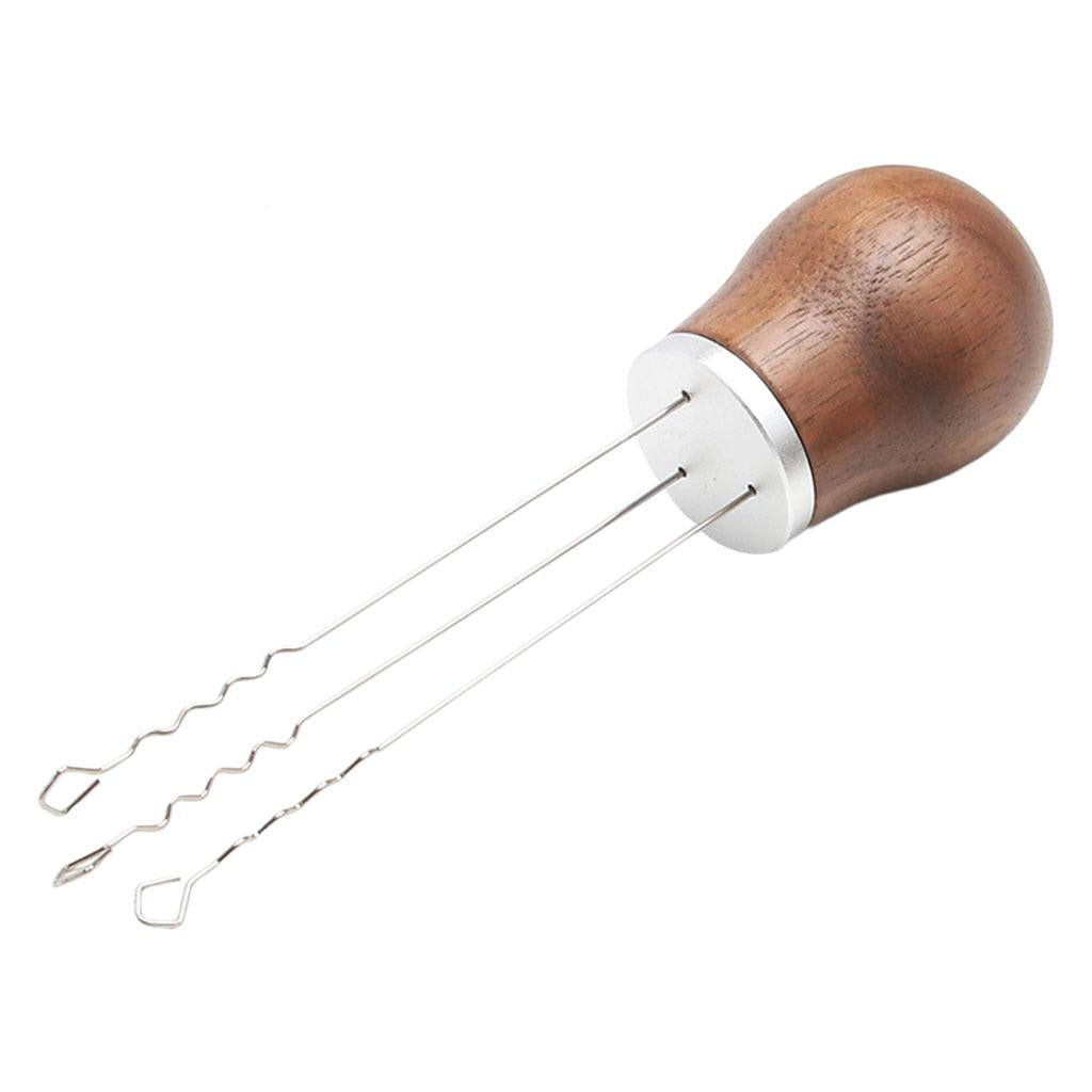 Espresso Coffee Stirrer Professional Powder Dispensing for Espresso Barista Wulnut Silver